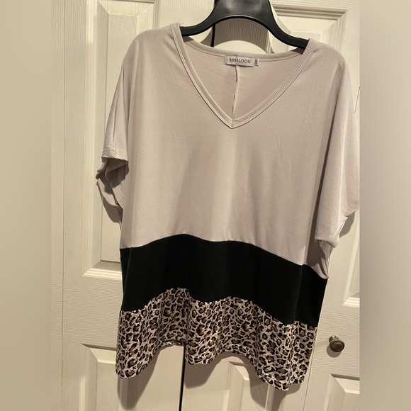 MISSLOOK Ivory Ribbed Top - Picture 2 of 4